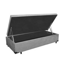 Cama Box Baú Solteiro AColchões Suede Cinza 41x88x188 Cama Box Baú Solteiro AColchões Suede Cinza 41x88x188