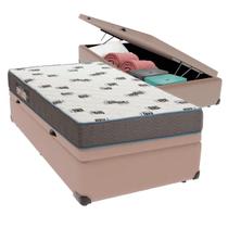 Cama Box Baú Solteiro Bege + Colchão Light D33 Ortobom Cama Box Baú Solteiro Bege + Colchão Light D33 Ortobom