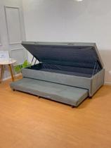 Cama Box Baú Solteiro Blindado Com auxiliar Super Reforçada Cama Box Baú Solteiro Blindado Com auxiliar Super Reforçada