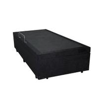 Cama Box Baú Solteiro Blindado Suede Preto Cama Box Baú Solteiro Blindado Suede Preto