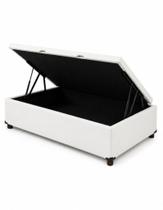 Cama Box Baú Solteiro Branco 88x188 Cama Box Baú Solteiro Branco 88x188