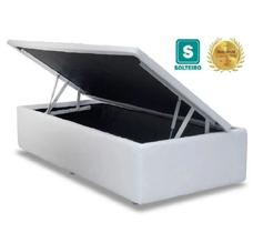 Cama Box bau solteiro branco