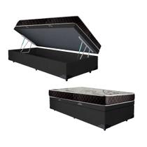 Cama Box Baú Solteiro Colchão Alana Espuma D20 NK Camas + Box Suede 53x88x188 Cama Box Baú Solteiro Colchão Alana Espuma D20 NK Camas + Box Suede 53x88x188