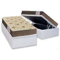 Cama Box Baú Solteiro: Colchão Anatômico Orthoflex D33 / EP Matera + Base CRC Courano White(88x188)