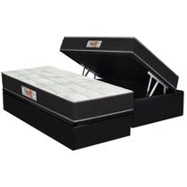 Cama Box Baú Solteiro: Colchão Anatômico Orthoflex Foggia Sogni Unic Face + Base CRC Suede Black (88x188) Cama Box Baú Solteiro: Colchão Anatômico Orthoflex Foggia Sogni Unic Face + Base CRC Suede Black (88x188)