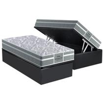 Cama Box Baú Solteiro: Colchão Anatômico Probel D28 / EP Firmepedic ProDormir Advanced Tech1000 Plus + Base CRC Suede Gray(88x188) Cama Box Baú Solteiro: Colchão Anatômico Probel D28 / EP Firmepedic ProDormir Advanced Tech1000 Plus + Base CRC Suede Gray(88x188)
