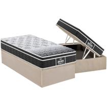 Cama Box Baú Solteiro: Colchão Anatômico Probel D28 / EP Guarda Costas PróMiddle Plus + Base CRC Suede Clean(88x188) Cama Box Baú Solteiro: Colchão Anatômico Probel D28 / EP Guarda Costas PróMiddle Plus + Base CRC Suede Clean(88x188)