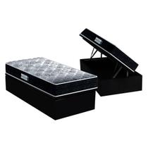 Cama Box Baú Solteiro: Colchão Anatômico Probel D33 / EP ProDormir Advanced Tech1500 + Base CRC Suede Preto(88x188) Cama Box Baú Solteiro: Colchão Anatômico Probel D33 / EP ProDormir Advanced Tech1500 + Base CRC Suede Preto(88x188)