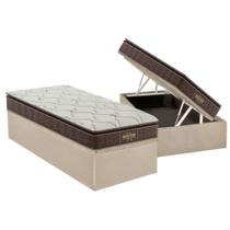 Cama Box Baú Solteiro: Colchão Anatômico Probel Guarda Costas Extra Firme + Base CRC Suede Clean (88x188) Cama Box Baú Solteiro: Colchão Anatômico Probel Guarda Costas Extra Firme + Base CRC Suede Clean (88x188)