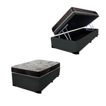 Cama Box Baú Solteiro Colchão Aylla Espuma D33 Acolchões + Box Sintético 59x88x188 Cama Box Baú Solteiro Colchão Aylla Espuma D33 Acolchões + Box Sintético 59x88x188