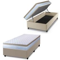 Cama Box Baú Solteiro Colchão Com Molas Ensacadas. Cama Box Baú Solteiro Colchão Com Molas Ensacadas.
