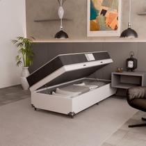 Cama Box Baú Solteiro + Colchão D33 One Face - 61x88x188cm - Várias Cores Cama Box Baú Solteiro + Colchão D33 One Face - 61x88x188cm - Várias Cores