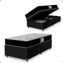 Cama Box Baú Solteiro + Colchão D33 One Face - 61x88x188cm - Várias Cores - e-Shop Casa Cama Box Baú Solteiro + Colchão D33 One Face - 61x88x188cm - Várias Cores - e-Shop Casa