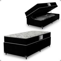 Cama Box Baú Solteiro + Colchão D33 One Face - 61x88x188cm - Várias Cores Cama Box Baú Solteiro + Colchão D33 One Face - 61x88x188cm - Várias Cores