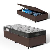 Cama Box Baú Solteiro + Colchão D33 Ortobom Iso 100 78cm
