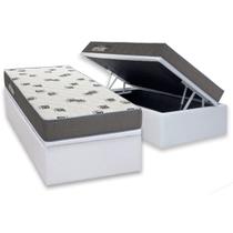Cama Box Baú Solteiro: Colchão Espuma D33 Ortobom Light Saúde + Base CRC Courano White (88x188) Cama Box Baú Solteiro: Colchão Espuma D33 Ortobom Light Saúde + Base CRC Courano White (88x188)