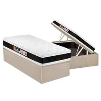 Cama Box Baú Solteiro: Colchão Espuma D45 Castor Black e White Air Double Face + Base CRC Suede Clean(88x188) Cama Box Baú Solteiro: Colchão Espuma D45 Castor Black e White Air Double Face + Base CRC Suede Clean(88x188)