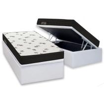 Cama Box Baú Solteiro: Colchão Espuma Ortobom D45 Light Saúde OrtoPillow + Base CRC Courano White(88x188) Cama Box Baú Solteiro: Colchão Espuma Ortobom D45 Light Saúde OrtoPillow + Base CRC Courano White(88x188)