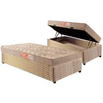 Cama Box Baú Solteiro: Colchão Espuma Paropas D33 Pasquale + Base CRC Rústico Clean(88x188)