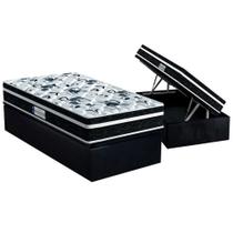 Cama Box Baú Solteiro: Colchão Espuma Probel D28 / EP ProDormir Advanced Tech1000 Plus + Base CRC Suede Gray(88x188) Cama Box Baú Solteiro: Colchão Espuma Probel D28 / EP ProDormir Advanced Tech1000 Plus + Base CRC Suede Gray(88x188)