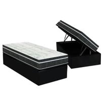 Cama Box Baú Solteiro: Colchão Molas Bonnel Orthoflex Venezia + Base CRC Courano Black(88x188) Cama Box Baú Solteiro: Colchão Molas Bonnel Orthoflex Venezia + Base CRC Courano Black(88x188)