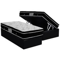 Cama Box Baú Solteiro: Colchão Molas Bonnel Ortobom Nanolastic Physical + Base CRC Courano Black(88x188) Cama Box Baú Solteiro: Colchão Molas Bonnel Ortobom Nanolastic Physical + Base CRC Courano Black(88x188)