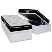 Cama Box Baú Solteiro: Colchão Molas Bonnel Ortobom Nanolastic Physical Spring + Base CRC Courano White(88x188) Cama Box Baú Solteiro: Colchão Molas Bonnel Ortobom Nanolastic Physical Spring + Base CRC Courano White(88x188)