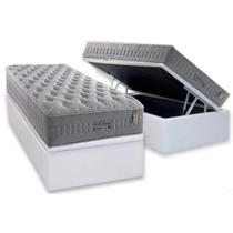 Cama Box Baú Solteiro: Colchão Molas Ensacadas Anjos MasterPocket Soft Dream + Base CRC Courano White(88x188) Cama Box Baú Solteiro: Colchão Molas Ensacadas Anjos MasterPocket Soft Dream + Base CRC Courano White(88x188)