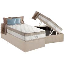 Cama Box Baú Solteiro: Colchão Molas Ensacadas D Angelis Anjos King Best Clean + Base CRC Suede Clean (88x188) Cama Box Baú Solteiro: Colchão Molas Ensacadas D Angelis Anjos King Best Clean + Base CRC Suede Clean (88x188)
