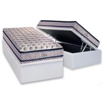 Cama Box Baú Solteiro: Colchão Molas Ensacadas Paropas MasterPocket Blue + Base CRC Courano White(88x188) Cama Box Baú Solteiro: Colchão Molas Ensacadas Paropas MasterPocket Blue + Base CRC Courano White(88x188)