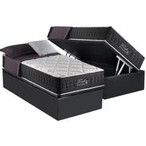 Cama Box Baú Solteiro: Colchão Molas MasterPocket Ensacadas Anjos Fort Flex + Base CRC Suede Cinza(88x188) Cama Box Baú Solteiro: Colchão Molas MasterPocket Ensacadas Anjos Fort Flex + Base CRC Suede Cinza(88x188)