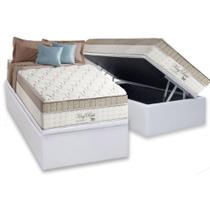 Cama Box Baú Solteiro: Colchão Molas MasterPocket Ensacadas D Angelis Anjos Conjunto Box Baú - Anjos de King Best + Box Baú Universal White (88x188)