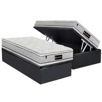 Cama Box Baú Solteiro: Colchão Molas MasterPocket Ensacadas Luckspuma Lucksfaction Plus Gray + Base CRC Suede Gray (88x188) Cama Box Baú Solteiro: Colchão Molas MasterPocket Ensacadas Luckspuma Lucksfaction Plus Gray + Base CRC Suede Gray (88x188)