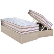 Cama Box Baú Solteiro: Colchão Molas MasterPocket Ensacadas Paropas Soul + Base CRC Suede Clean (88x188) Cama Box Baú Solteiro: Colchão Molas MasterPocket Ensacadas Paropas Soul + Base CRC Suede Clean (88x188)