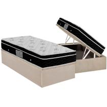 Cama Box Baú Solteiro: Colchão Molas Ortobom Nanolastic Physical + Base CRC Suede Clean(88x188) Cama Box Baú Solteiro: Colchão Molas Ortobom Nanolastic Physical + Base CRC Suede Clean(88x188)
