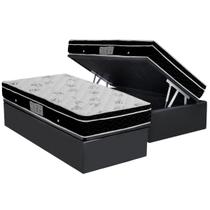 Cama Box Baú Solteiro: Colchão Molas Ortobom Nanolastic Physical + Base CRC Suede Gray(88x188) Cama Box Baú Solteiro: Colchão Molas Ortobom Nanolastic Physical + Base CRC Suede Gray(88x188)