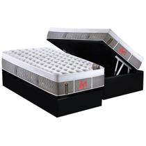 Cama Box Baú Solteiro: Colchão Molas Pocket Ensacadas Castor Light Stress Oxygen New Plush + Base CRC Courano Black (88x188) Cama Box Baú Solteiro: Colchão Molas Pocket Ensacadas Castor Light Stress Oxygen New Plush + Base CRC Courano Black (88x188)