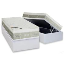 Cama Box Baú Solteiro: Colchão Molas Pocket Ensacadas Castor Summer Winter + Base CRC Courano White (88x188) Cama Box Baú Solteiro: Colchão Molas Pocket Ensacadas Castor Summer Winter + Base CRC Courano White (88x188)