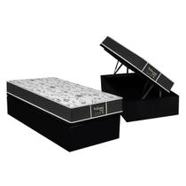 Cama Box Baú Solteiro: Colchão Molas Probel Prolastic ProDormir Sleep + Base CRC Courano Black(88x188) Cama Box Baú Solteiro: Colchão Molas Probel Prolastic ProDormir Sleep + Base CRC Courano Black(88x188)