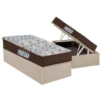 Cama Box Baú Solteiro: Colchão Ortopédico Ortobom D45 / EP ISO 150 Mega Firme + Base CRC Suede Clean(88x188) Cama Box Baú Solteiro: Colchão Ortopédico Ortobom D45 / EP ISO 150 Mega Firme + Base CRC Suede Clean(88x188)