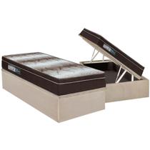 Cama Box Baú Solteiro: Colchão Ortopédico Ortobom Light + Base CRC Suede Clean(88x188) Cama Box Baú Solteiro: Colchão Ortopédico Ortobom Light + Base CRC Suede Clean(88x188)
