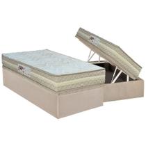 Cama Box Baú Solteiro: Colchão Ortopédico Paropas AG65 Master Clean + Base CRC Suede Clean (88x188)