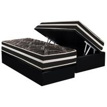 Cama Box Baú Solteiro: Colchão Ortopédico Paropas D28 AG80 Master Black Double Face + Base CRC Suede Black (88x188) Cama Box Baú Solteiro: Colchão Ortopédico Paropas D28 AG80 Master Black Double Face + Base CRC Suede Black (88x188)