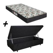 Cama Box Baú Solteiro + Colchão Portobel Veneza D33 57x88x188 Cama Box Baú Solteiro + Colchão Portobel Veneza D33 57x88x188
