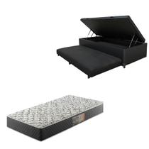 Cama Box Baú Solteiro com Auxiliar Bicama Colchão de Espuma D33 17cm Diversas Cores