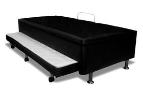 Cama Box Bau Solteiro Com Auxiliar Semi Ortopedica Suede Cama Box Bau Solteiro Com Auxiliar Semi Ortopedica Suede