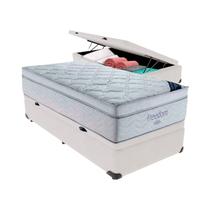 Cama Box Bau Solteiro Com Colchao de Molas Ensacadas Ortobom Freedom 088x188x74 Cor:Branco Cama Box Bau Solteiro Com Colchao de Molas Ensacadas Ortobom Freedom 088x188x74 Cor:Branco