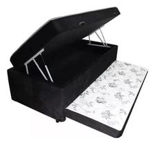 Cama Box Baú Solteiro Conjugada Espuma Auxiliar Bicama D33
