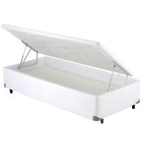 Cama Box Baú SOLTEIRO Corano Branco Universal Cosmopolita - 096x203