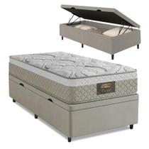 Cama Box Baú Solteiro Cristal Molas Ensacadas 88x188x64cm Cama Box Baú Solteiro Cristal Molas Ensacadas 88x188x64cm